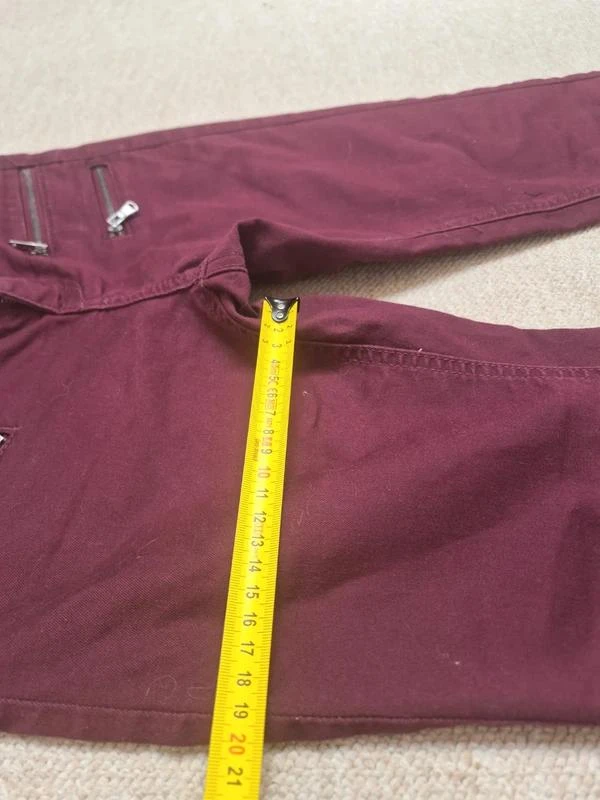Jeans Slim Mim Burdeos Detalles de Cremallera Talla 36 – photo 6